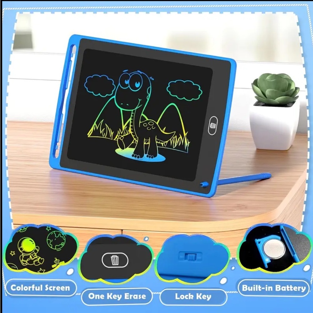 One 8.5” LCD Drawing Tablet for Kids with stylus - Picture 3 of 5